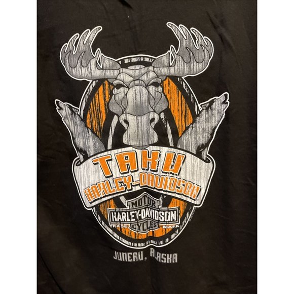Harley Davidson Motorcycle T Shirt Taku Juneau Alaska Men's L - Picture 2 of 4